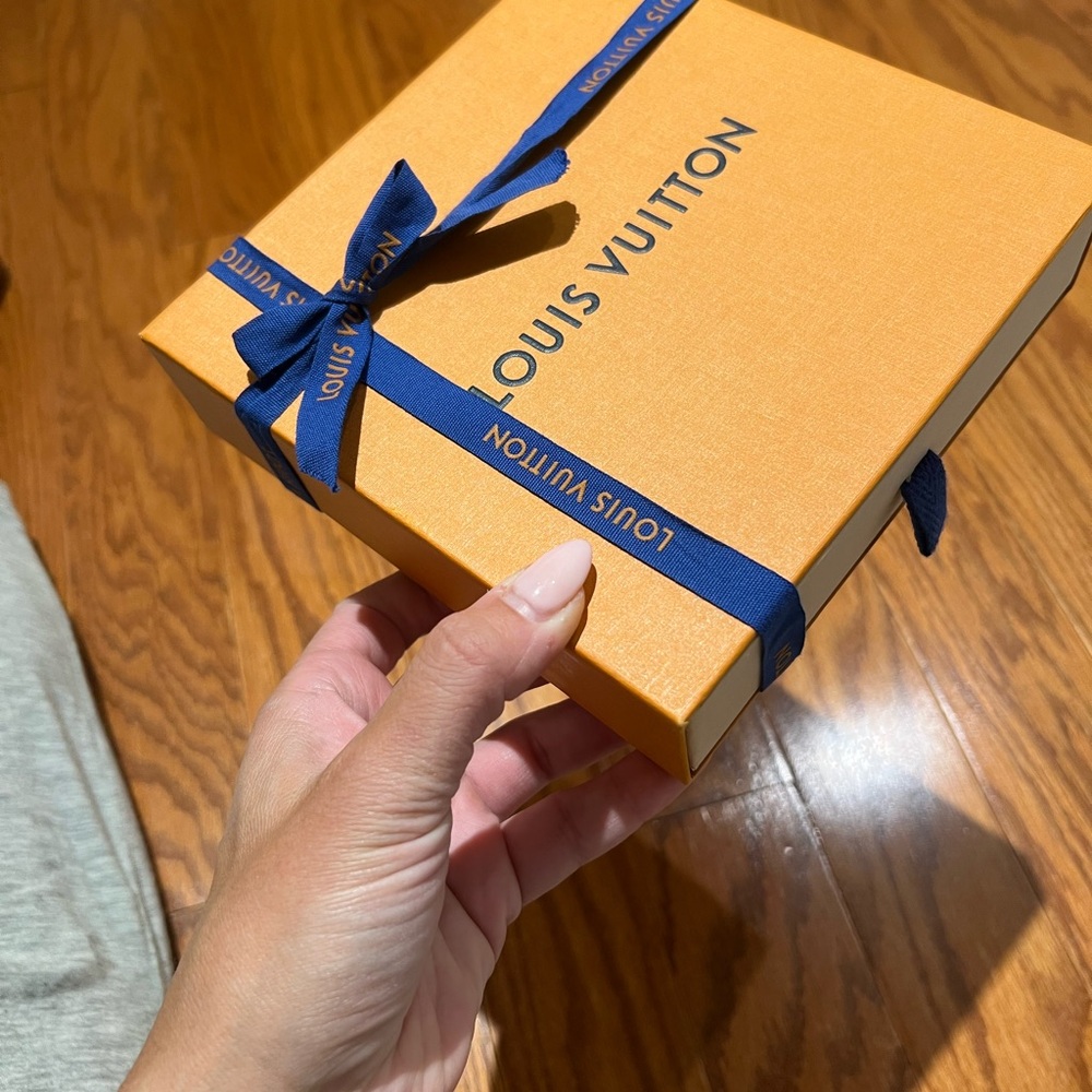 Louis Vuitton Orange Box with Blue Ribbon